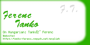 ferenc tanko business card